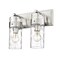 Z-Lite Fontaine 2 Light Vanity, Brushed Nickel & Clear 3035-2V-BN - alternate 8